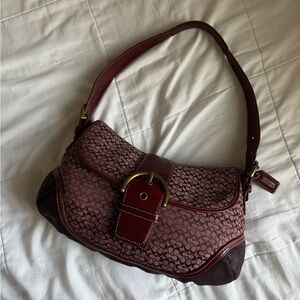 Burgundy Red Suede Soho Coach